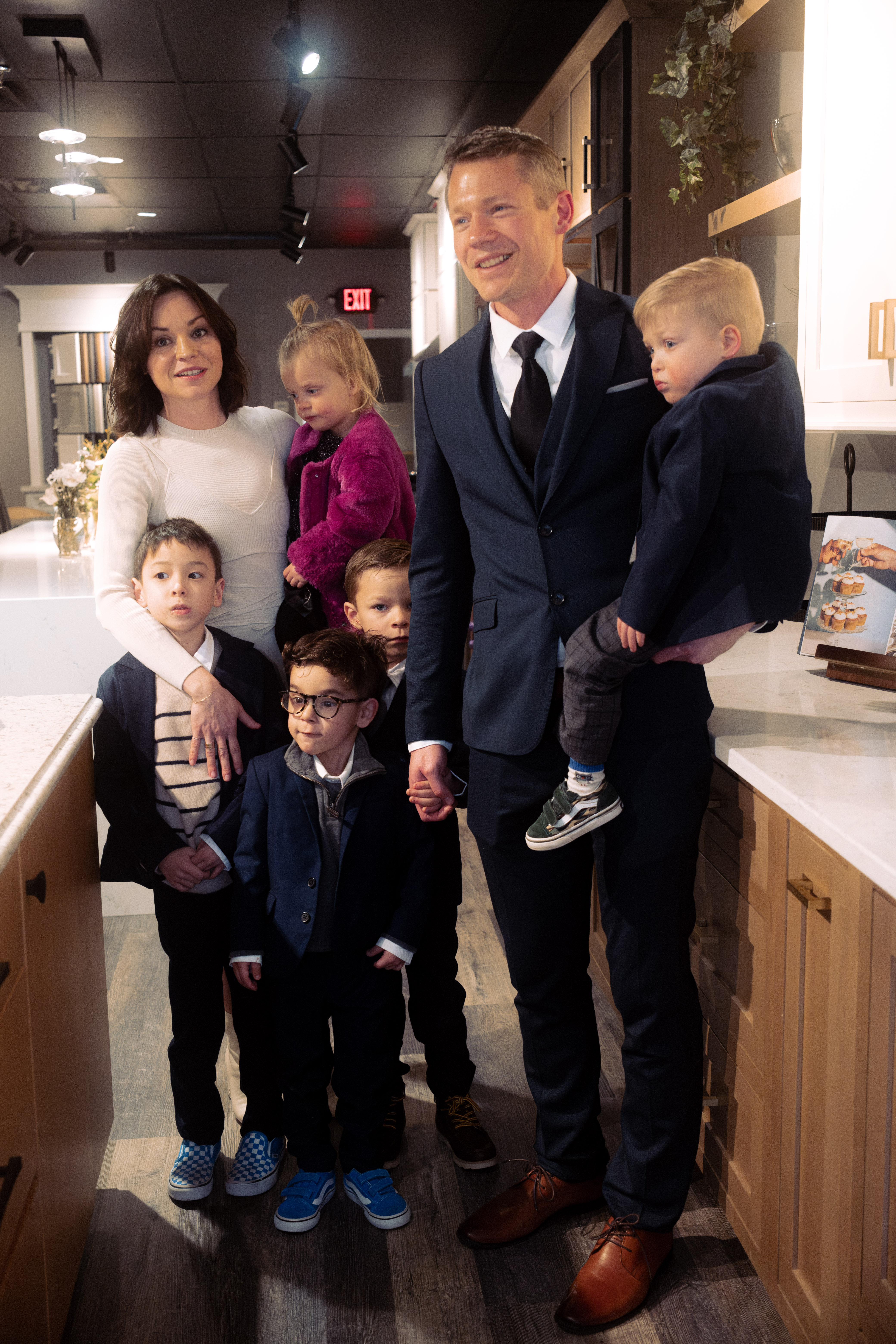 Chris Schults with his family